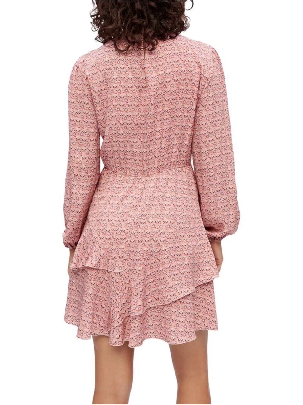 NWT Maje Rilivia Floral-Print Ruffled Woven Mini Dress viscose lightweight 34 XS - Picture 2 of 14